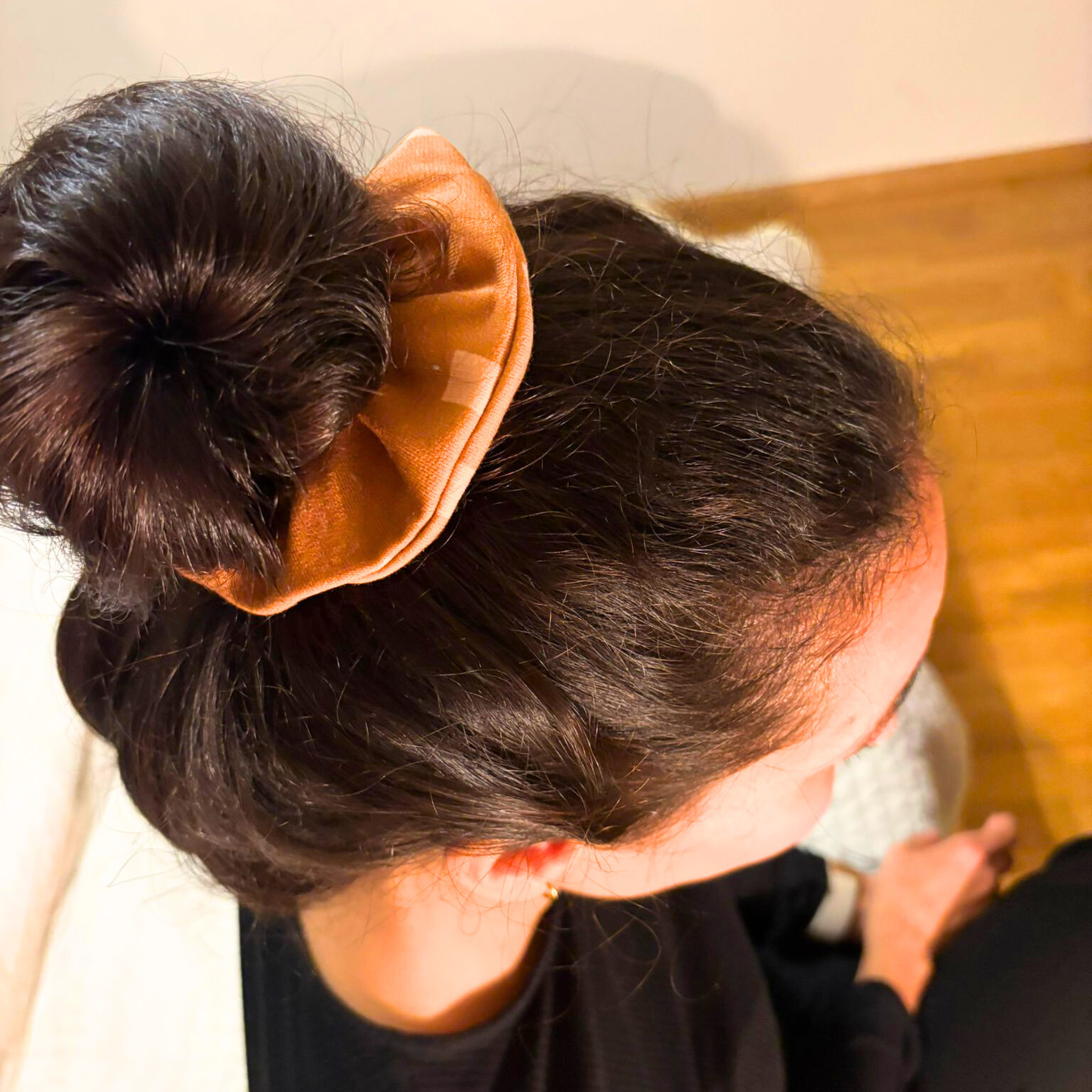 Scrunchie "Geometrische Formen Braun"