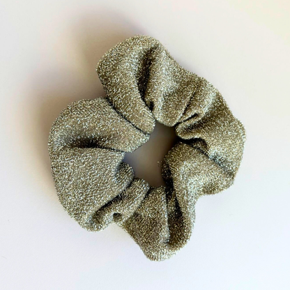 Scrunchie "Glitzer Silber"