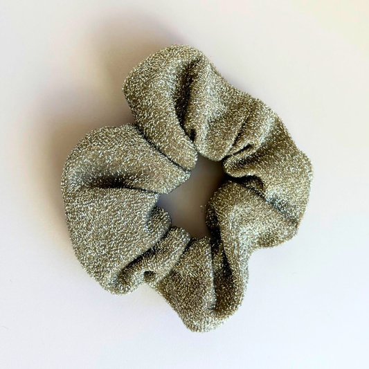 Scrunchie "Glitzer Silber"