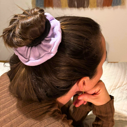 Scrunchie "Baumwollstrick Flieder"
