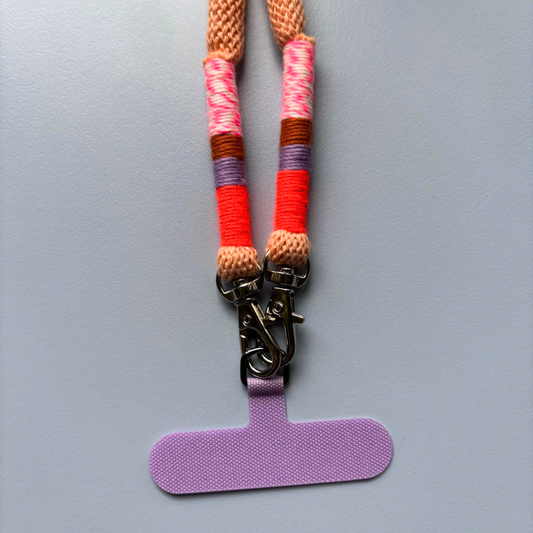 Handykordel "peach" (Länge ca. 130cm/ 170cm- 185cm)