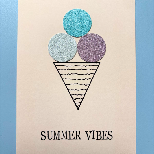 Postkarte "Eis/SUMMER VIBES"