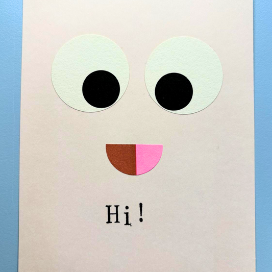 Postkarte "Smiley/Hi"
