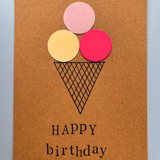 Postkarte "Eis/Happy Birthday"