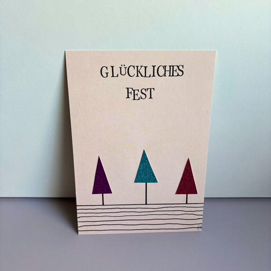 Postkarte "GLÜCKLICHES FEST"